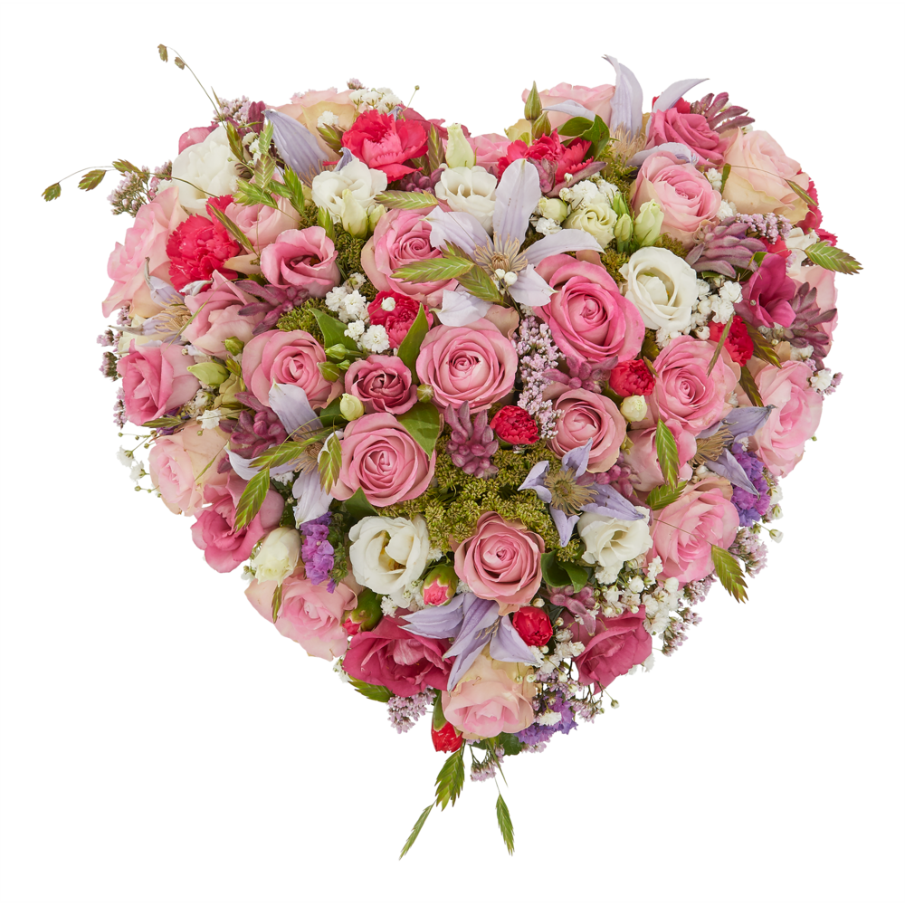 Soft heart - Special shape flower arrangement