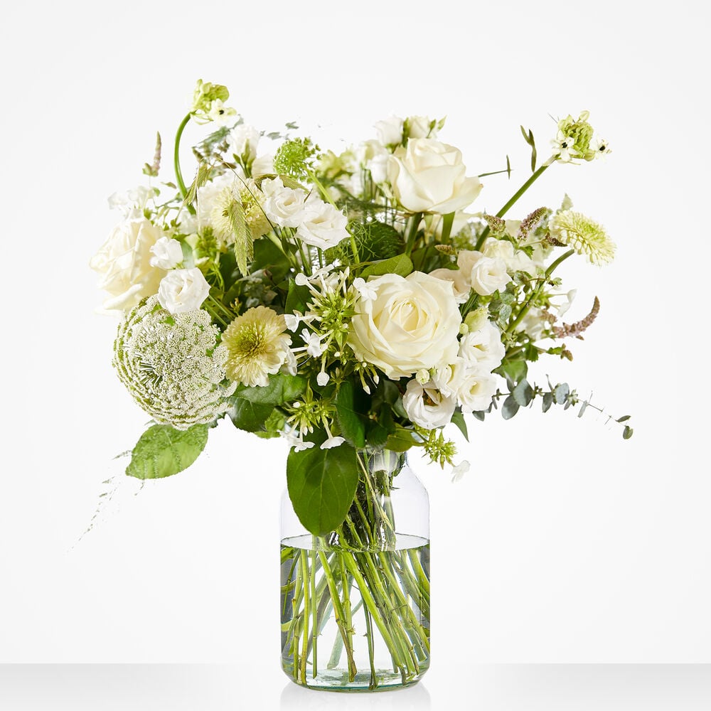 White sympathy bouquet