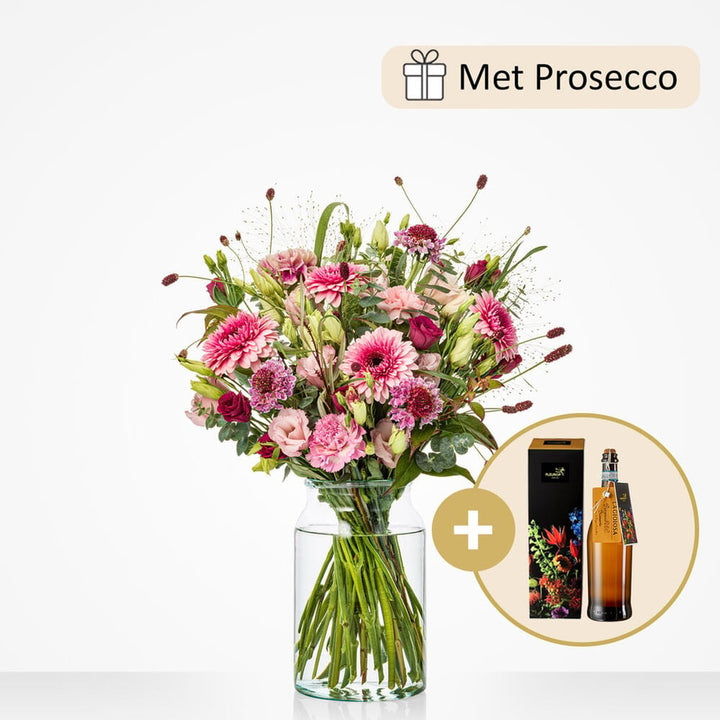 Sparkling Valentine's bouquet (gift set with Prosecco)