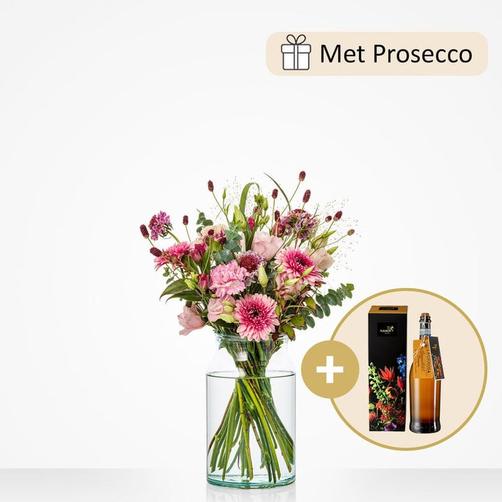 Sparkling Valentine's bouquet (gift set with Prosecco)