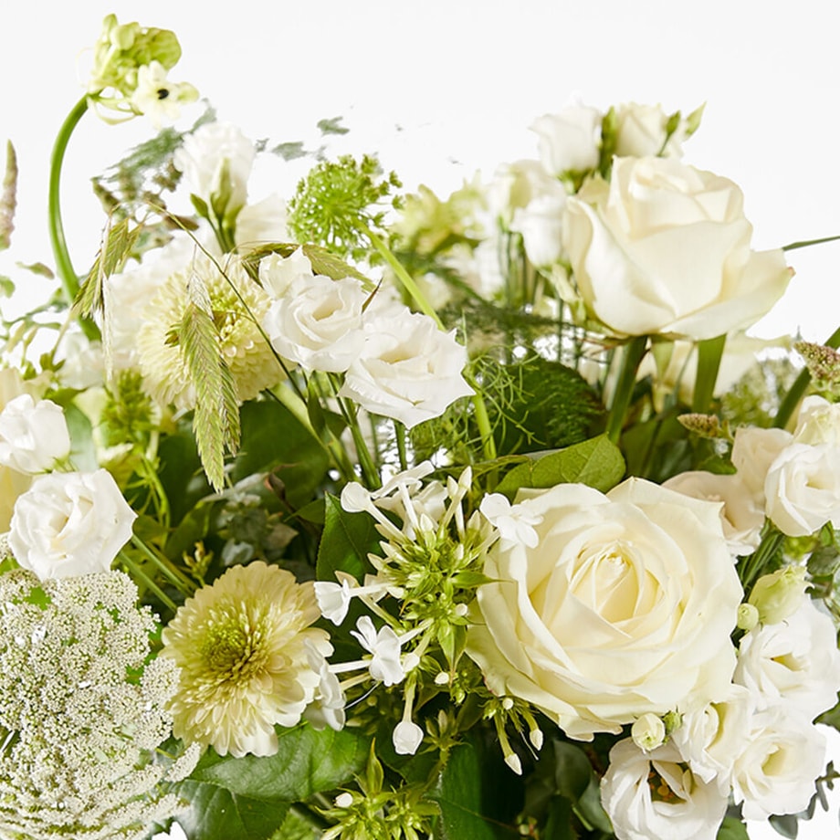 White sympathy bouquet