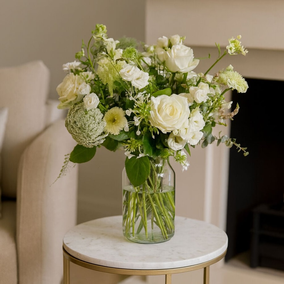 White sympathy bouquet