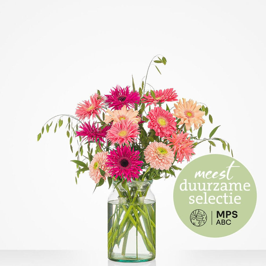 Sustainable gerbera bouquet