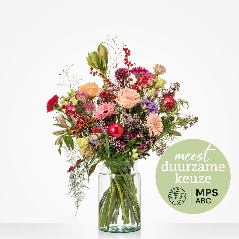 Green approved Christmas bouquet