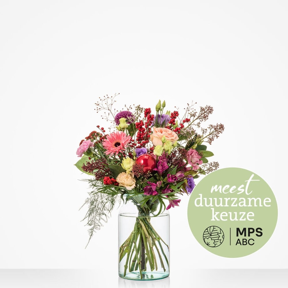 Green approved Christmas bouquet