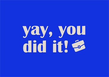 Bold greeting card you did it