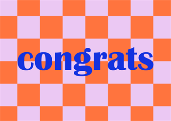 Bold greeting card congrats