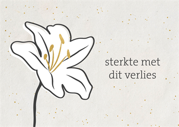 Golden greeting card, strength with this loss