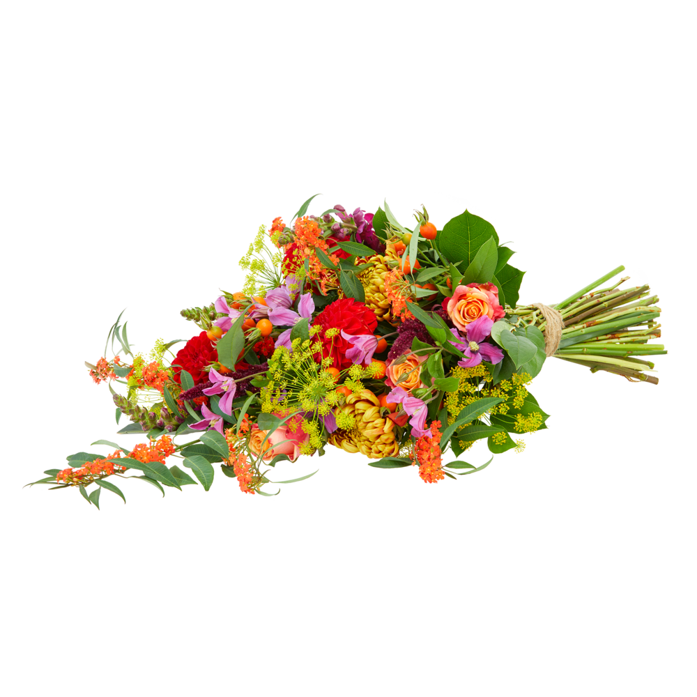 Autumn glow funeral bouquet