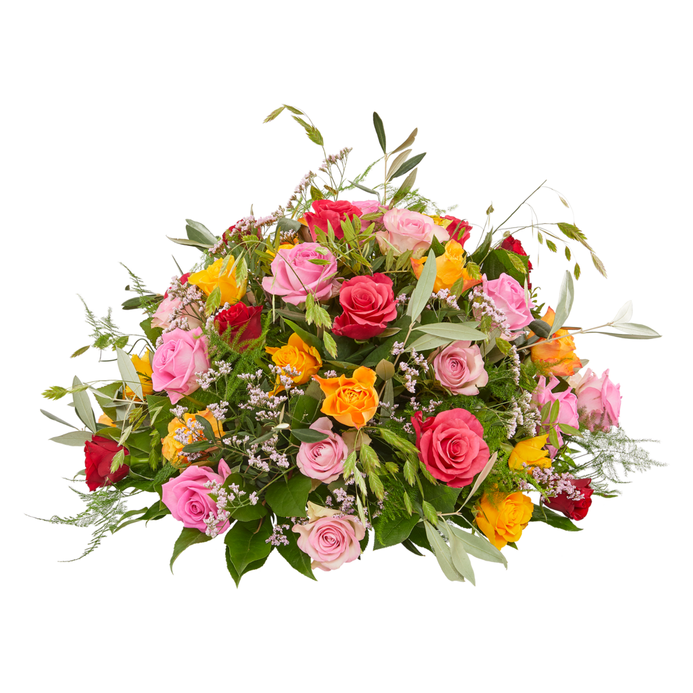 Flower kiss funeral arrangement