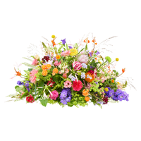 Colour splendour funeral arrangement