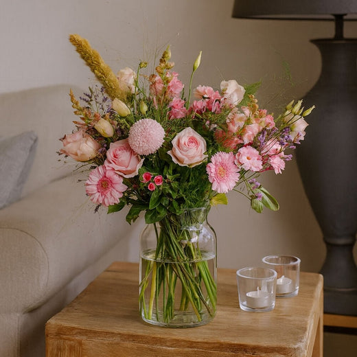 Pink sympathy bouquet