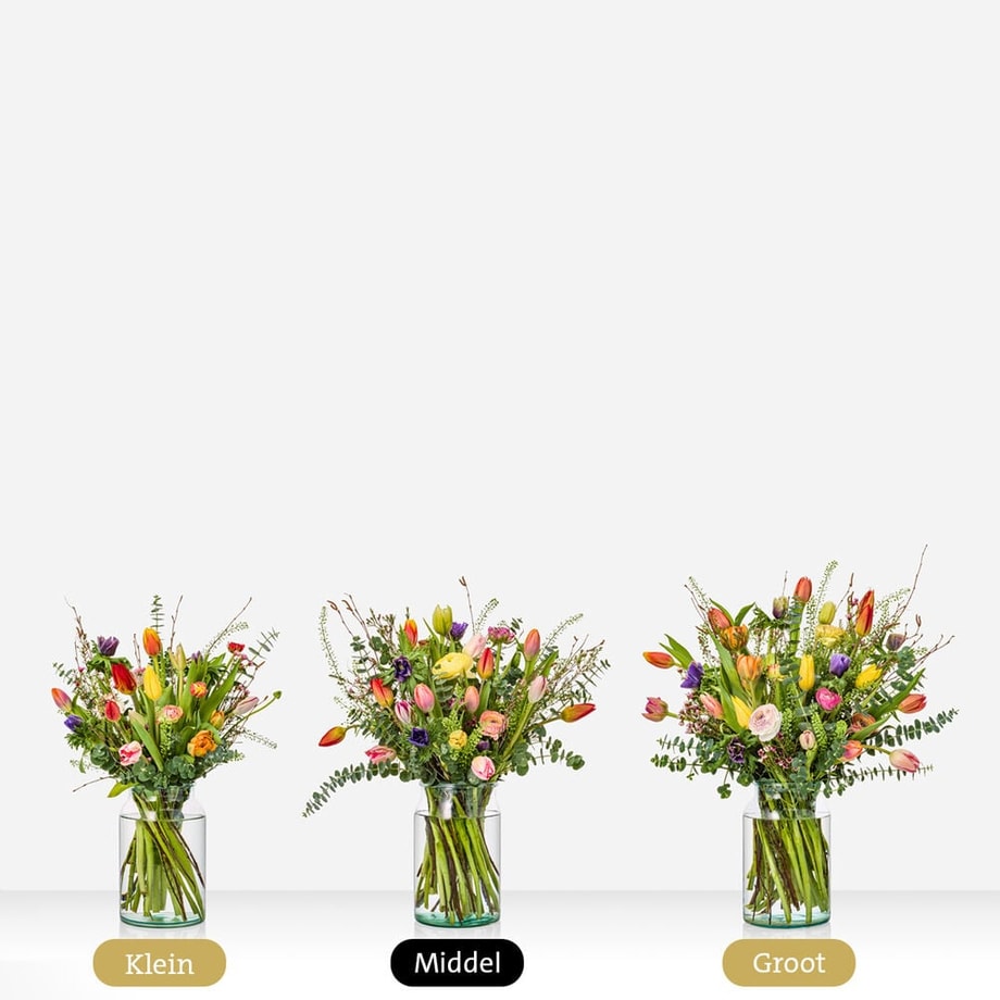 Colourful tulip bouquet