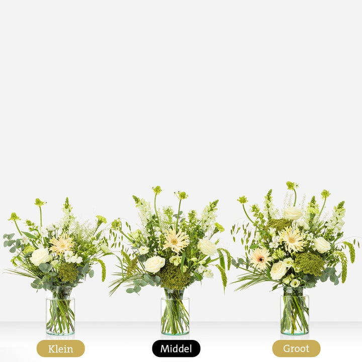 Wonderful white bouquet (gift set with wine)