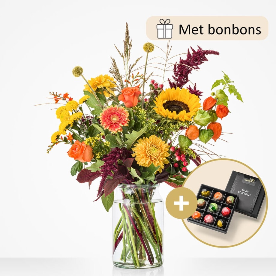 Sweet Autumn bouquet (gift set with chocolate)