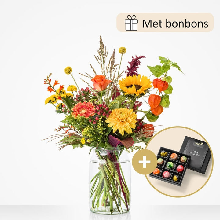 Sweet Autumn bouquet (gift set with chocolate)