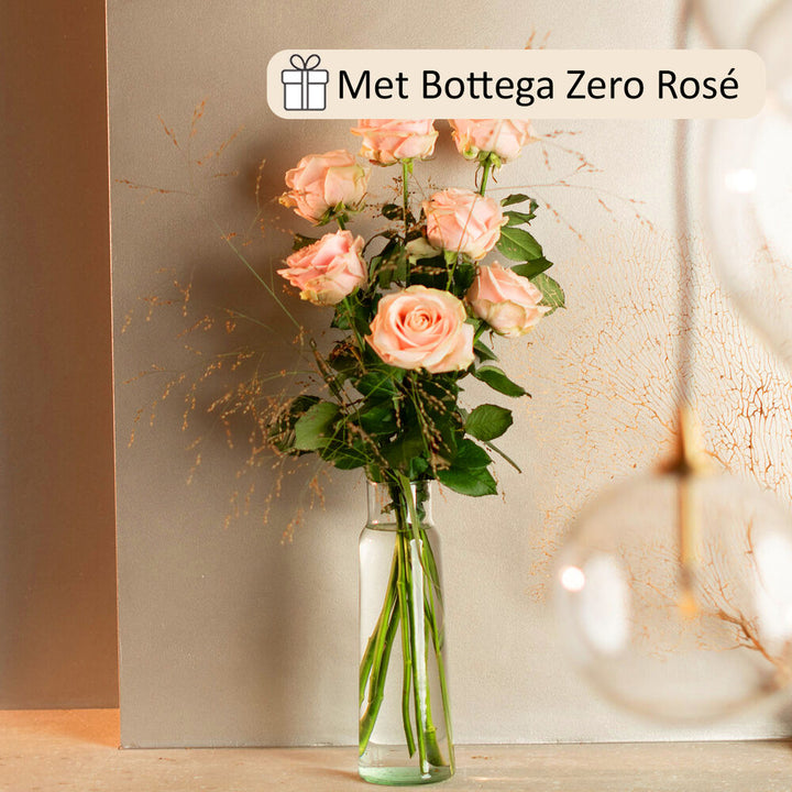 Cadeauset Bubbels en roze rozen