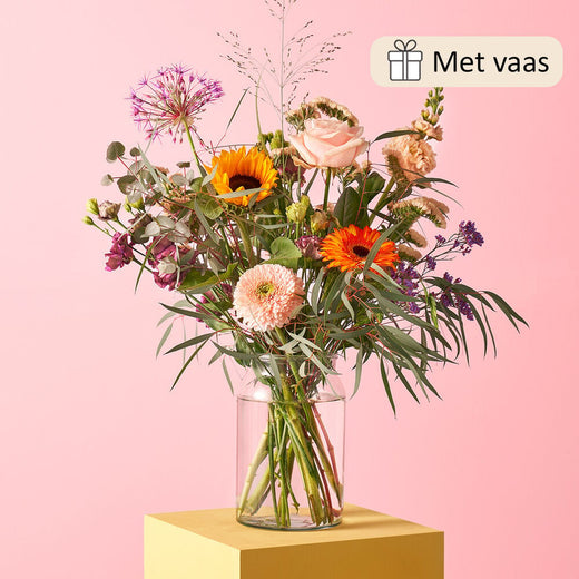 Vase Happiness bouquet (vase included!)