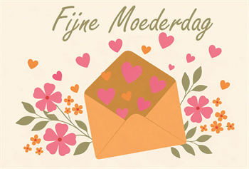 Happy Mother's Day hearts envelope